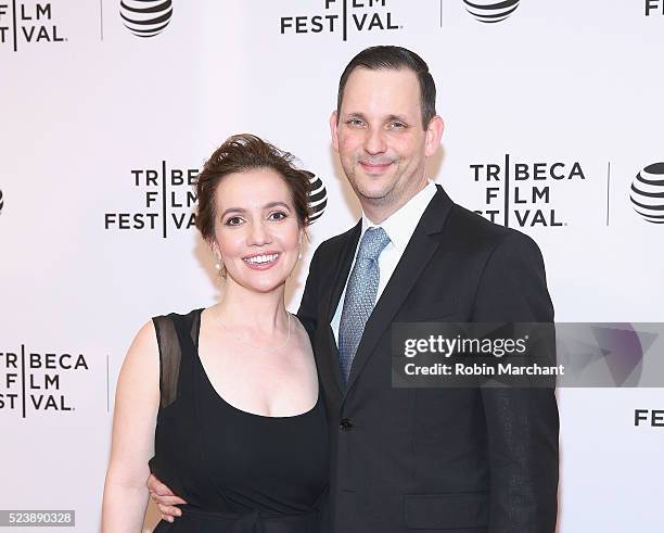 Director Domenica Cameron-Scorsese and Tony Frenzel attend "Almost Paris" Premiere - 2016 Tribeca Film Festival at Chelsea Bow Tie Cinemas on April...