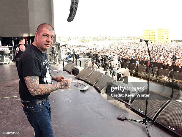 Musician Lars Frederiksen of Rancid performs onstage during day 3 of the 2016 Coachella Valley Music & Arts Festival Weekend 2 at the Empire Polo...