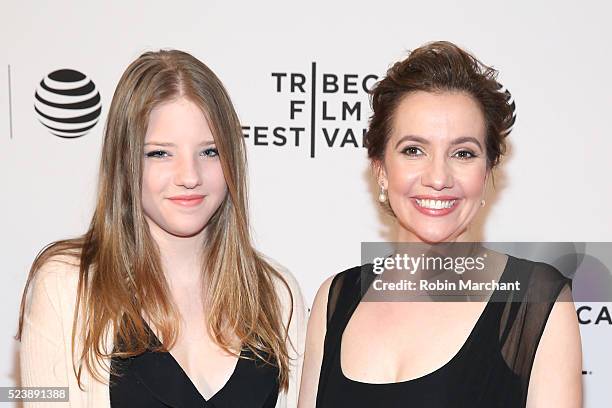 Francesca Scorsese and Domenica Cameron Scorsese attend "Almost Paris" Premiere - 2016 Tribeca Film Festival at Chelsea Bow Tie Cinemas on April 24,...