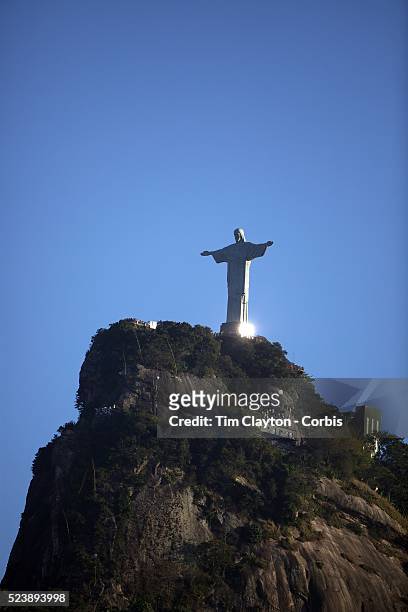 The iconic Cristo Redentor, Christ the Redeemer statue sits atop the mountain Corcovado. The Christ statue was voted one of the seven wonders of the...