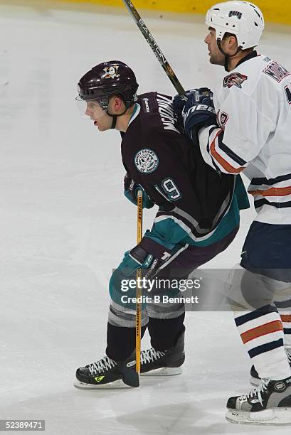 Player Andy Mcdonald of the Anaheim Mighty Ducks.