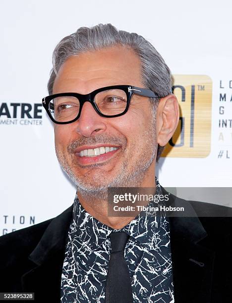 Jeff Goldblum attends the 3rd annual Location Managers Guild International Awards at The Alex Theatre on April 23, 2016 in Glendale, California.