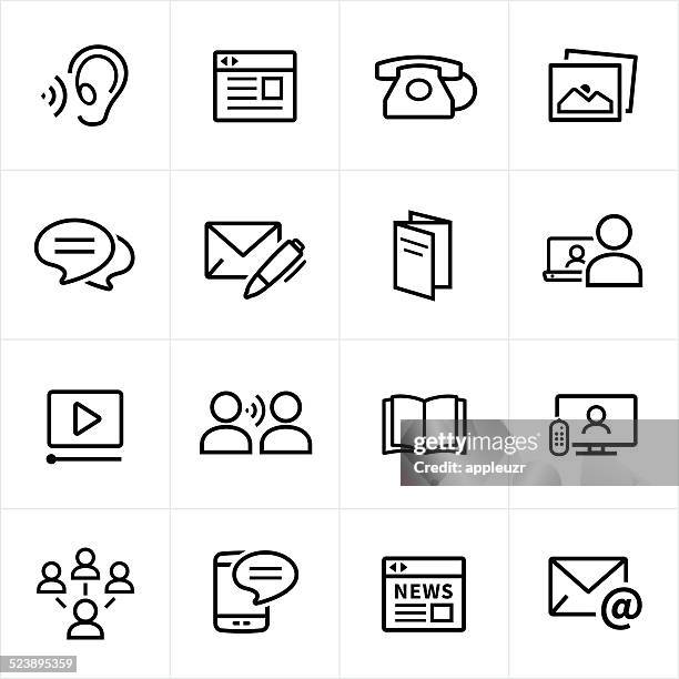 ilustraciones, imágenes clip art, dibujos animados e iconos de stock de digital marketing iconos de estilo - cara a cara