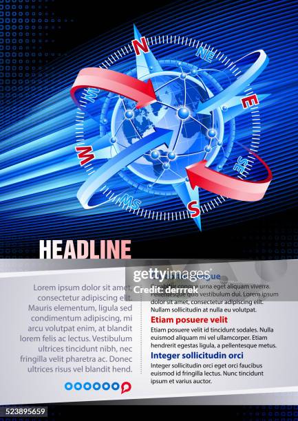 communications technology - north arrow vector stock illustrations