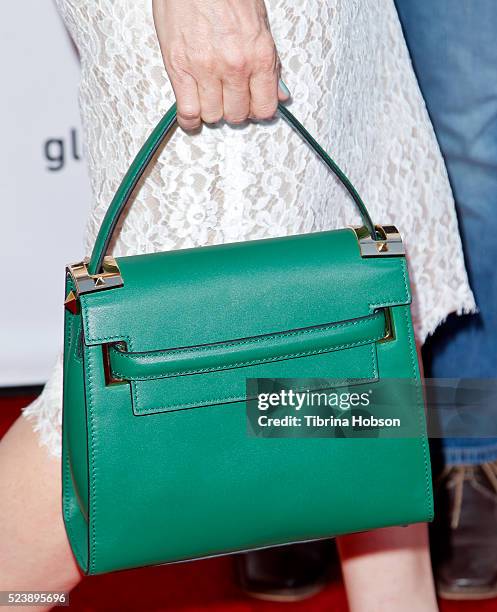 Amy Brenneman, fashion detail, attends the 3rd annual Location Managers Guild International Awards at The Alex Theatre on April 23, 2016 in Glendale,...