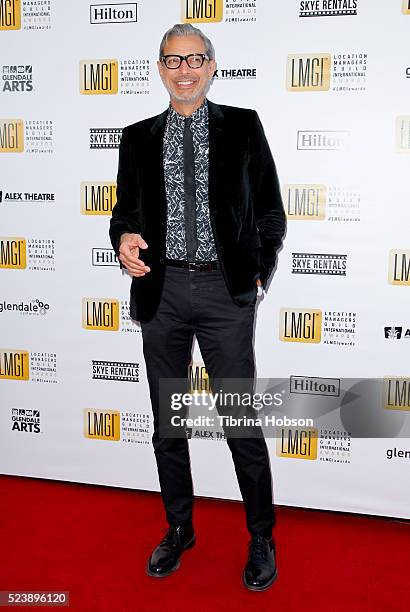 Jeff Goldblum attends the 3rd annual Location Managers Guild International Awards at The Alex Theatre on April 23, 2016 in Glendale, California.