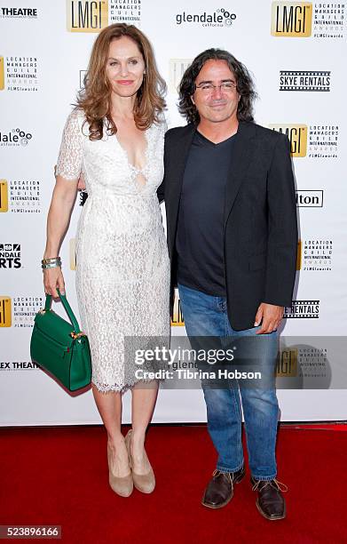 Amy Brenneman and Brad Silberling attend the 3rd annual Location Managers Guild International Awards at The Alex Theatre on April 23, 2016 in...