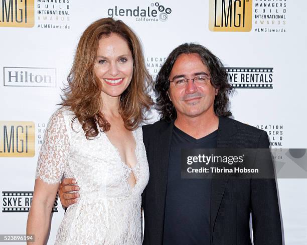 Amy Brenneman and Brad Silberling attend the 3rd annual Location Managers Guild International Awards at The Alex Theatre on April 23, 2016 in...