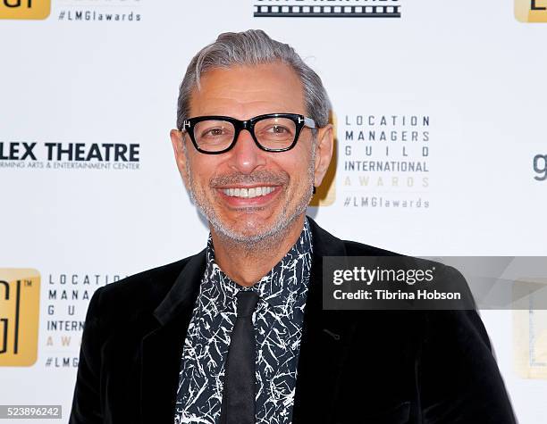 Jeff Goldblum attends the 3rd annual Location Managers Guild International Awards at The Alex Theatre on April 23, 2016 in Glendale, California.