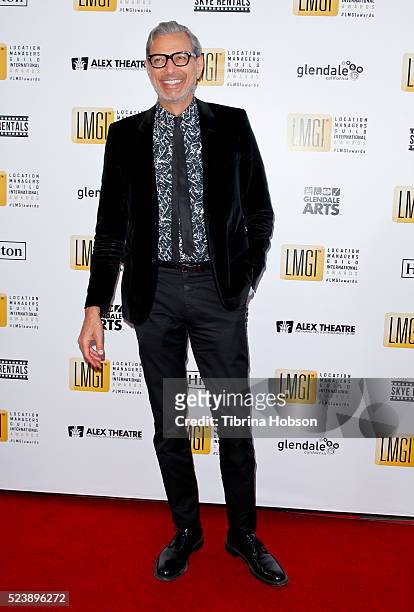 Jeff Goldblum attends the 3rd annual Location Managers Guild International Awards at The Alex Theatre on April 23, 2016 in Glendale, California.