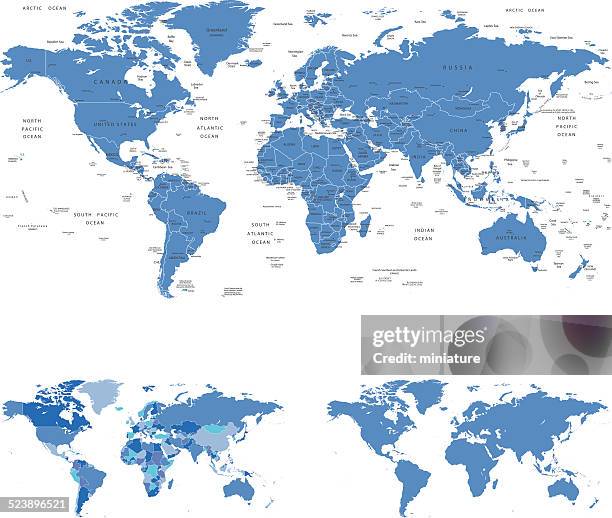 world map - north africa stock illustrations