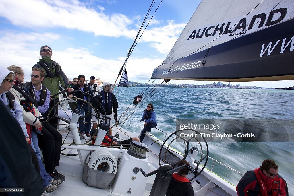 Onboard sailing on the America's Cup Yacht NZL41 Auckland Harbour