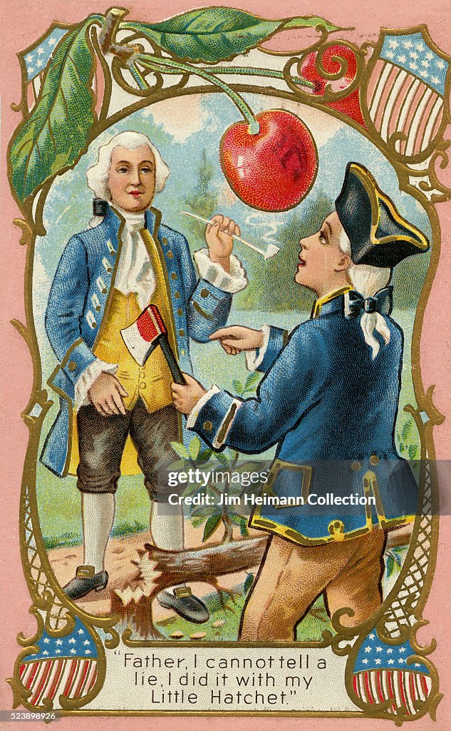 George Washington's birthday postcard.