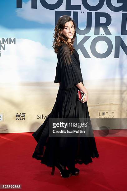 Austrian actress Amira El Sayed attends the German premiere for the film 'A Hologram for the King' at Zoopalast on April 24, 2016 in Berlin, Germany.