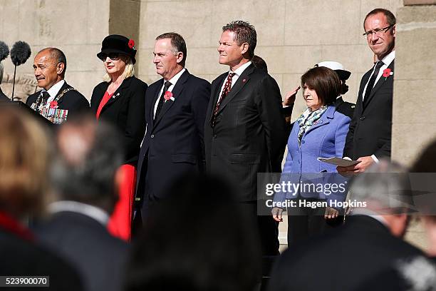 From left, Governor-General Sir Jerry Mateparae, Lady Janine Mateparae, Prime Minister John Key, High Commissioner for Australia, Peter Woolcott,...