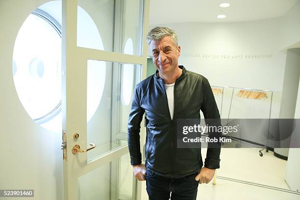 Maurizio Cattelan attends the screening for "Maurizio Cattelan: Be Right Back" during the 2016 Tribeca Film Festival at Guggenheim Museum on April...