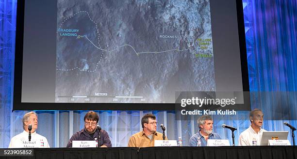 Nasa's, Michael Meyer, Program Scientist for Mars Science Laboratory, Ken Edgett, Principal Investigator for Curiosity's Mars Hand Lens Imager, Ralf...