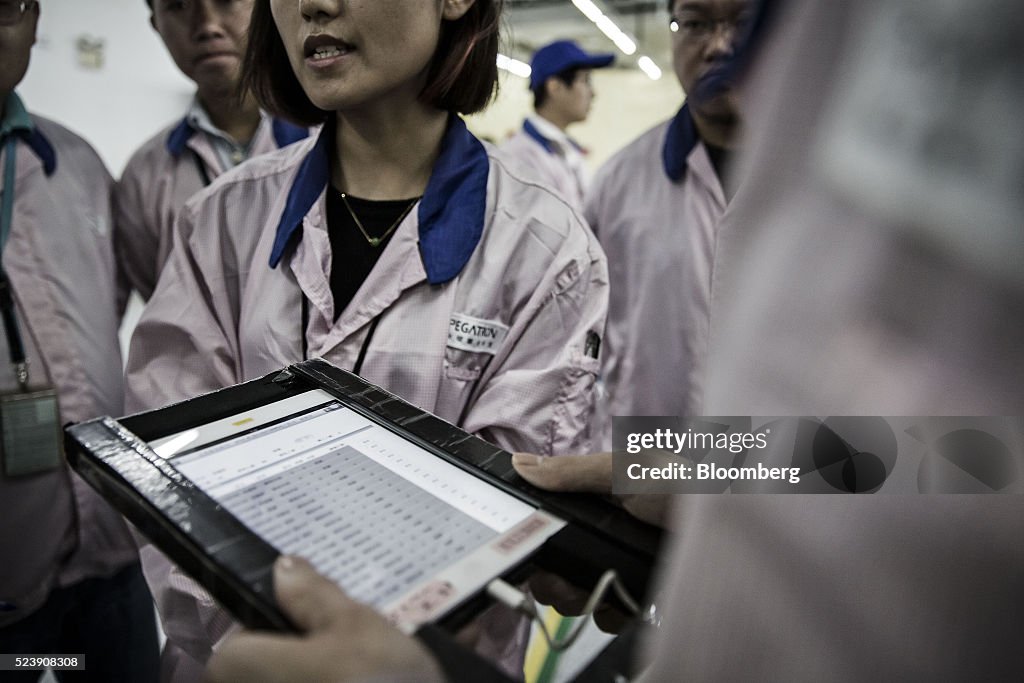 Workers Inside The Pegatron Corp. Factory in Shanghai