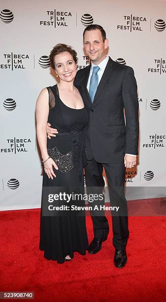 Director Domenica Cameron-Scorsese and Tony Frenzel attend the "Almost Paris" premiere during the 2016 Tribeca Film Festival at Chelsea Bow Tie...