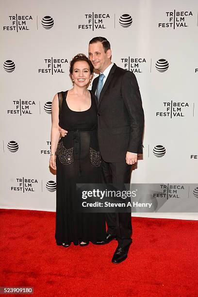 Director Domenica Cameron-Scorsese and Tony Frenzel attend the "Almost Paris" Premiere - 2016 Tribeca Film Festival at Chelsea Bow Tie Cinemas on...