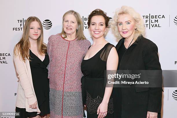Francesca Scorsese, Helen Scorsese, Domenica Cameron Scorsese and Julia Cameron attend the "Almost Paris" premiere during 2016 Tribeca Film Festival...