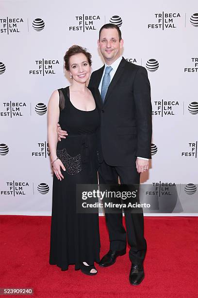 Director Domenica Cameron-Scorsese and Tony Frenzel attend the "Almost Paris" premiere during 2016 Tribeca Film Festival at Chelsea Bow Tie Cinemas...