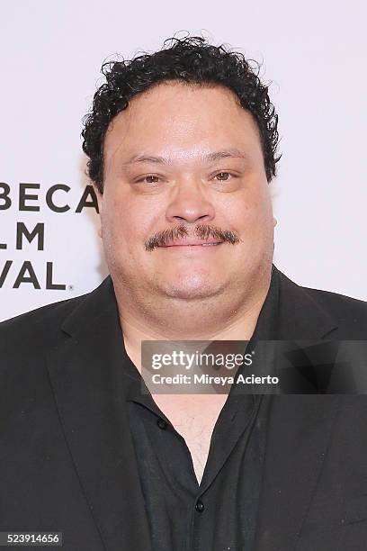 Actor Adrian Martinez attends the "Almost Paris" premiere during 2016 Tribeca Film Festival at Chelsea Bow Tie Cinemas on April 24, 2016 in New York...