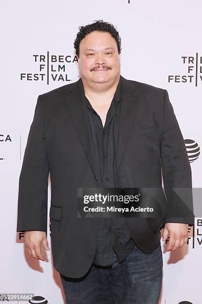 Actor Adrian Martinez attends the "Almost Paris" premiere during 2016 Tribeca Film Festival at Chelsea Bow Tie Cinemas on April 24, 2016 in New York...