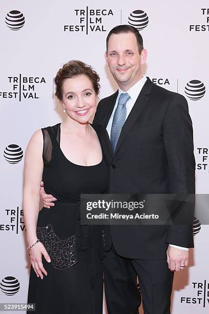 Director Domenica Cameron Scorsese and Tony Frenzel attend the "Almost Paris" premiere during 2016 Tribeca Film Festival at Chelsea Bow Tie Cinemas...