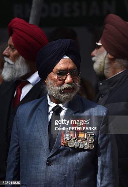 Indian Sikh war veterans take part in the ANZAC parade to mark the centenary of the Gallipoli landings in Sydney on April 25, 2016 Thousands attended...