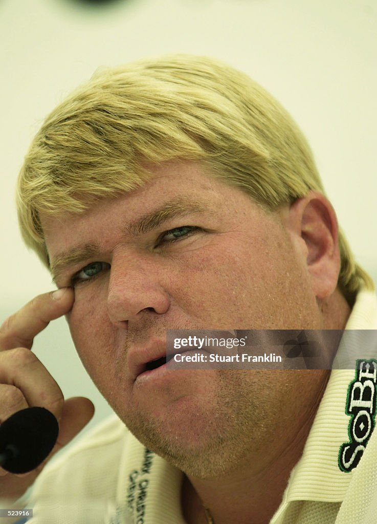 John Daly speaks at press conference