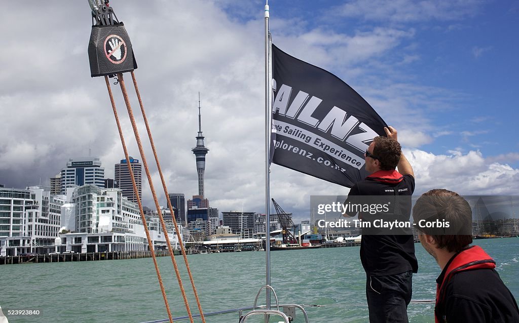 Onboard sailing on the America's Cup Yacht NZL41 Auckland Harbour