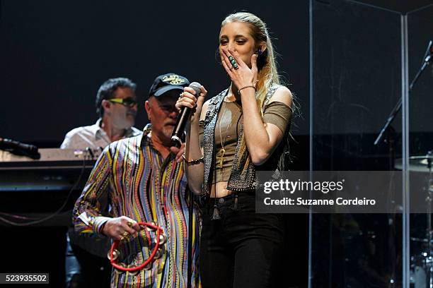 Vocalist Ambha Love performs with The Beach Boys in concert at ACL Live on January 19, 2014 in Austin, Texas.