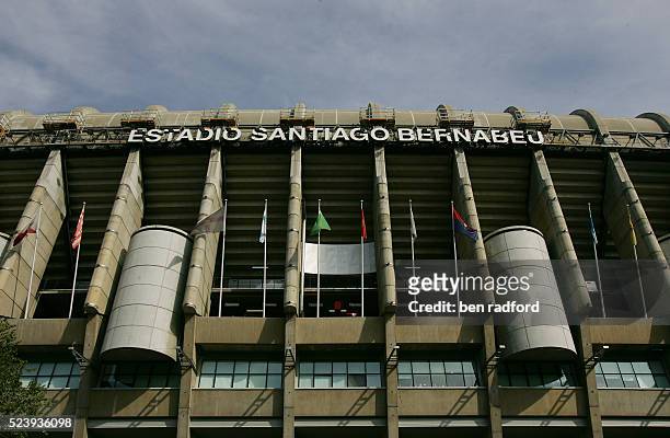 The Estadio Santigo Bernabeu - home to Real Madrid during the La Liga 1st Division match between Real Madrid and C.D.Tenerife at the Stadio Santiago...