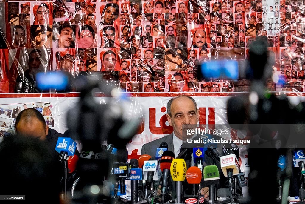 Tunisia - Martyrs' families of the revolution demonstrated in Tunis