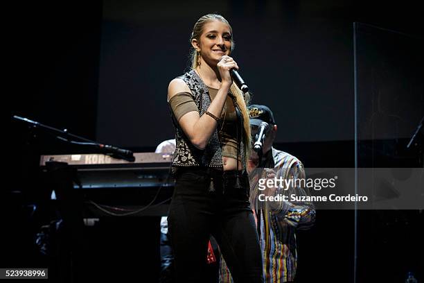 Vocalist Ambha Love performs with The Beach Boys in concert at ACL Live on January 19, 2014 in Austin, Texas.