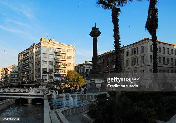 damascus city center, syria: marjeh square - damaskus stock pictures, royalty-free photos & images