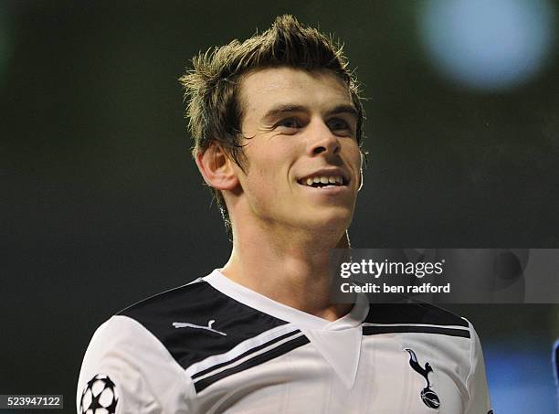 Gareth Bale of Tottenham Hotspur during the UEFA Champions League Group A match between Tottenham Hotspur and Werder Bremen at White Hart Lane in...