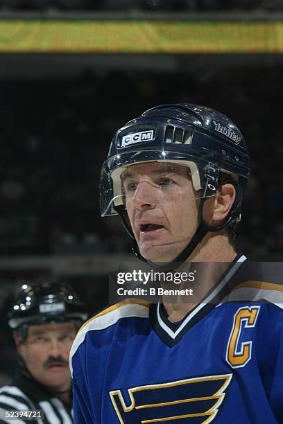 Player Al Macinnis of the St Louis Blues.