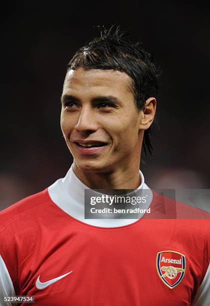 Marouane Chamakh of Arsenal during the UEFA Champions League Group H match between Arsenal and Partizan Belgrade at the Emirates Stadium in London,...