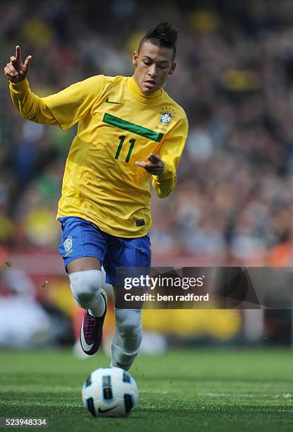 Neymar of Brazil during the international friendly match between Brazil and Scotland at the Emirates Stadium in London, UK.