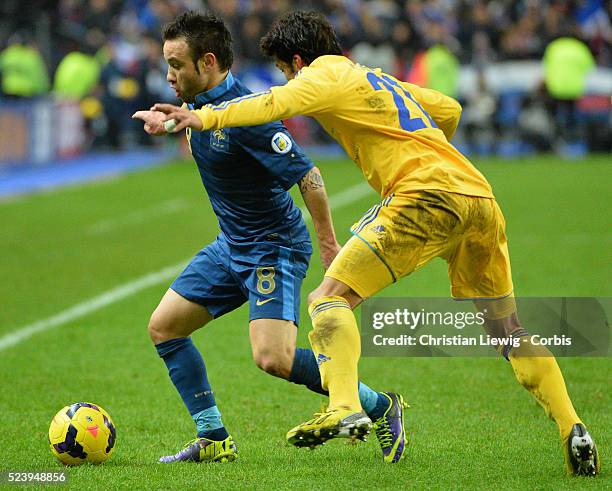 France's Mathieu Valbuena during the 2014 FIFA World Cup Europe Group play-off football match, France Vs Ukraine at Stade de France in Saint-Denis...