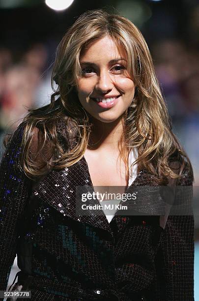 Melanie Blatt arrives at the UK Premiere of the animated film "Robots" at Vue Leicester Square on March 14, 2005 in London.