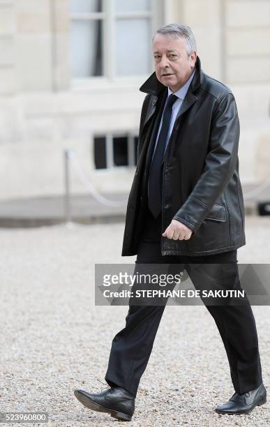 Antoine Frerot, CEO of French international water and utilities group Veolia Environnement arrives to attend an environmental conference on April 25,...