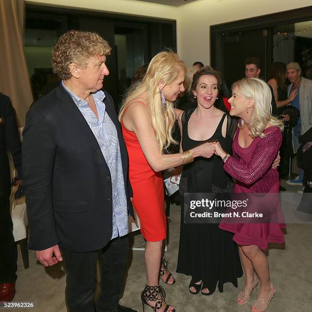 Executive producers Tom Rosicki, Cynthia Rosicki, director Domenica Cameron-Scorsese and Erica Katz attend the "Almost Paris" premiere after party on...