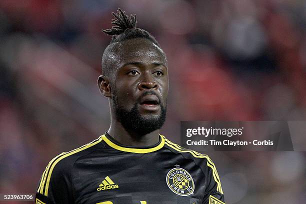 Kei Kamara, Columbus Crew SC, in action during the New York Red Bulls Vs Columbus Crew SC, Major League Soccer Eastern Conference Championship,...