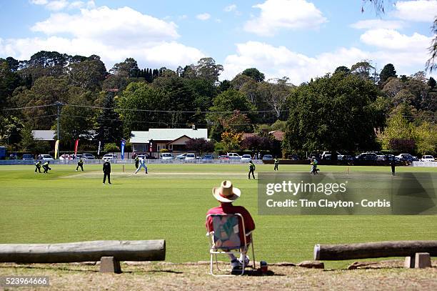 Spectators watch from the boundary line as India and Pakistan compete in the first match of group B of the ICC Women's World Cup Cricket at the...