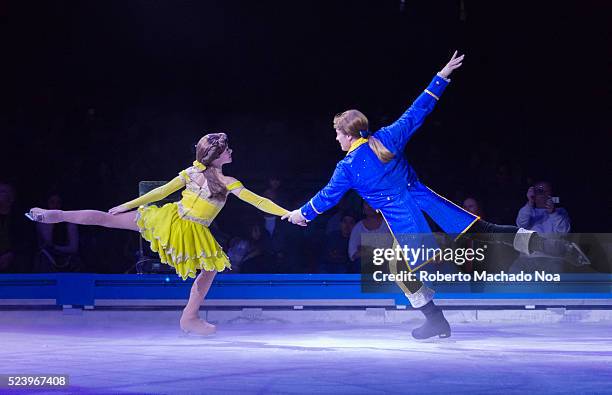 Beauty and the Beast during Disney on Ice. The show celebrates 100 hundred years of magic. The famous Disney characters and stories are brought to...