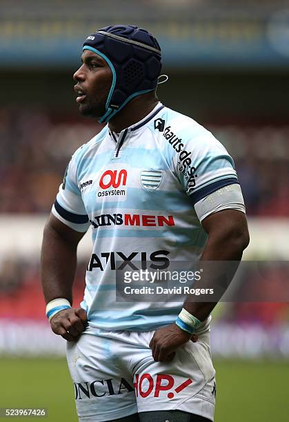 Eddy Ben Arous of Racing 92 looks on during the European Rugby Champions Cup semi final match between Leicester Tigers and Racing 92 at the City...