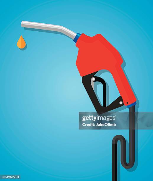 gas nozzle flat - garage stock illustrations